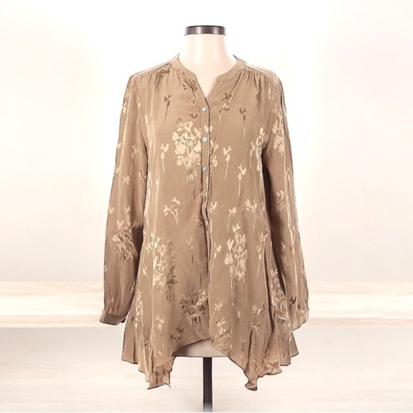 LOGO by Lori Goldstein BoHo Long sleeve Blouse l SIZE XS - Picture 2 of 5